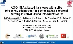 Technology Sessions: A SiOx RRAM Based Hardware With Spike Frequency Adaptation for Power Saving Continual Learning in Convolutional Neural Networks