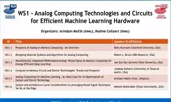 Workshop - WS1 Analog Computing Technologies and Circuits for Efficient Machine Learning Hardware