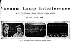 Vacuum Lamp Interference: RF Oscillations from Electric Light Bulbs