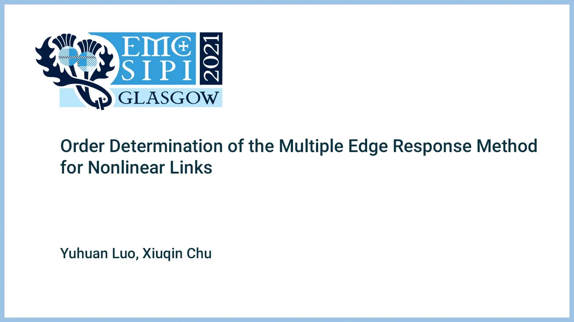 Order Determination of the Multiple Edge Response Method for Nonlinear Links