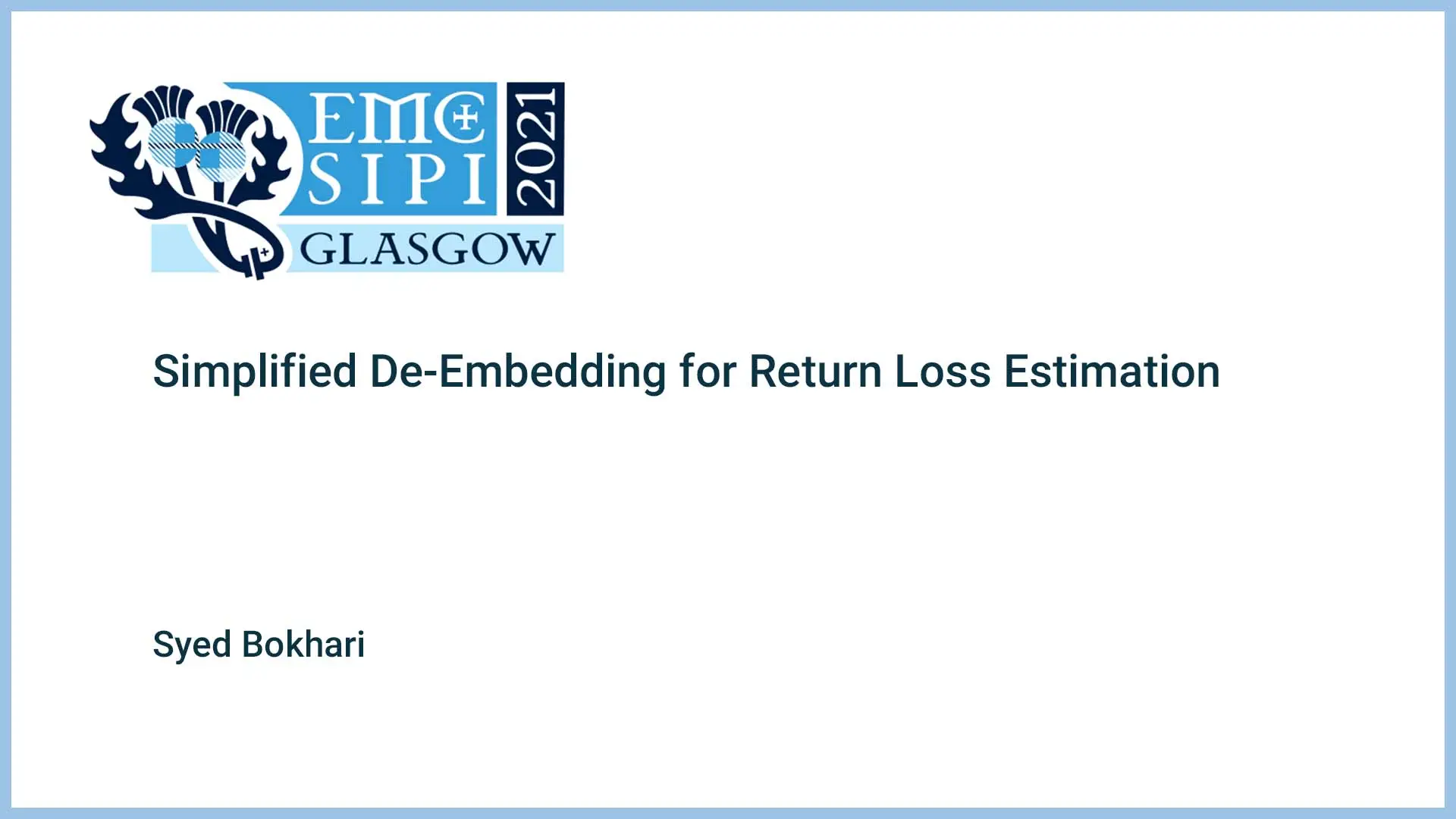 Simplified De-Embedding for Return Loss Estimation