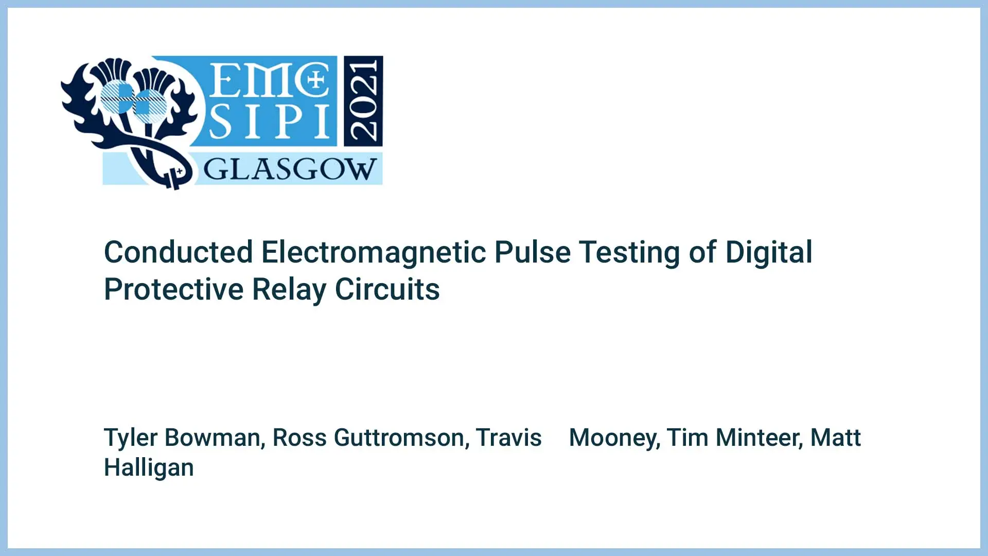 Conducted Electromagnetic Pulse Testing of Digital Protective Relay Circuits