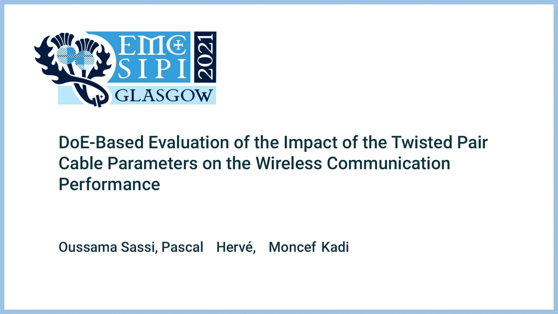 DoE-Based Evaluation of the Impact of the Twisted Pair Cable Parameters on the Wireless Communication Performance