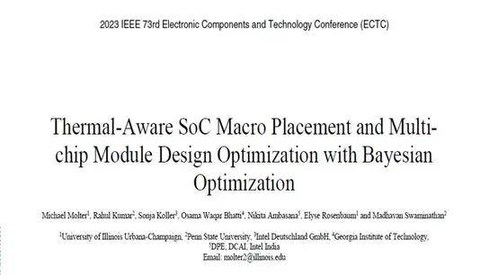 ECTC 2023 Intel Best Student Paper