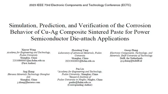 ECTC 2023 TI Best IP Student Award