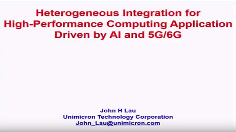 Heterogeneous Integration for High Performance Computing Application Driven by AI and 5G/6G