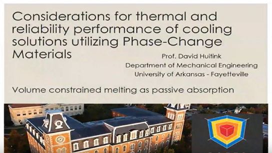 Considerations for Thermal and Reliability Performance of Cooling Solutions Utilizing Phase-Change Materials Video