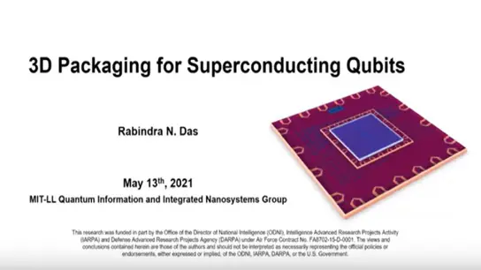 3D Packaging for Superconducting Qubits