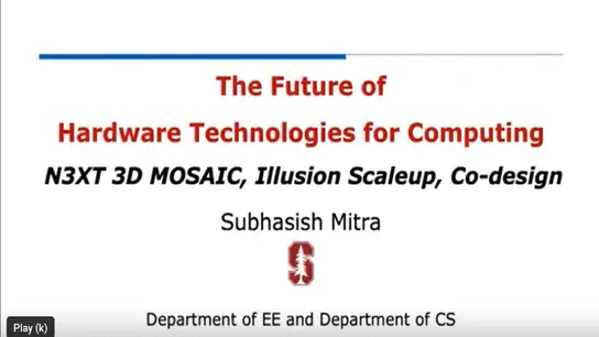 The Future of Hardware Technologies for Computing: N3XT 3D MOSAIC, Illusion Scaleup, Co-Design