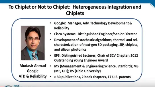 To Chiplet or Not To Chiplet: Heterogeneous Integration and Chiplets