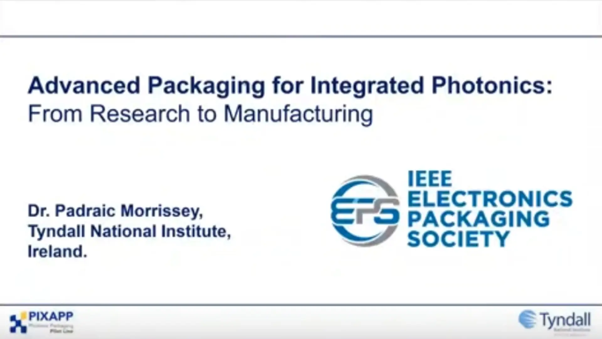 Advanced Packaging for Integrated Photonics: From Research to Manufacturing Video