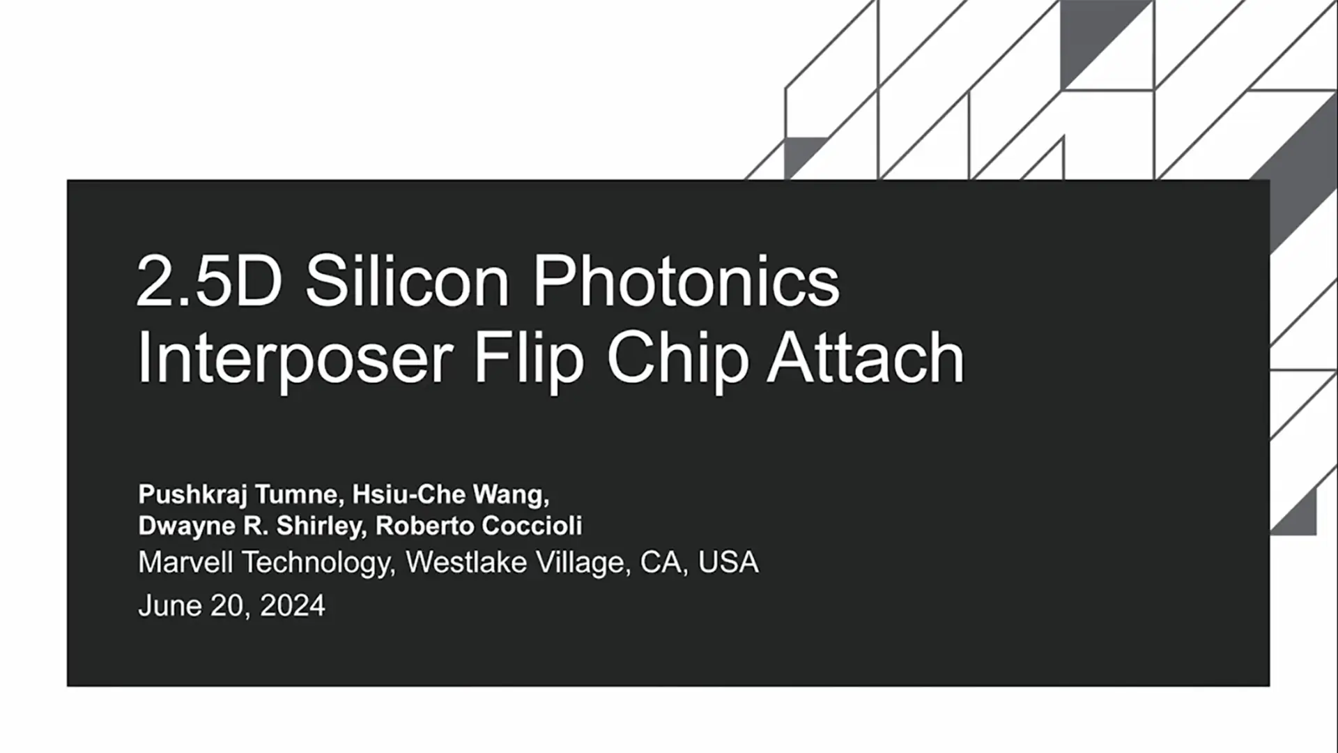 2.5D Silicon Photonics Interposer Flip Chip Attach  (Video)