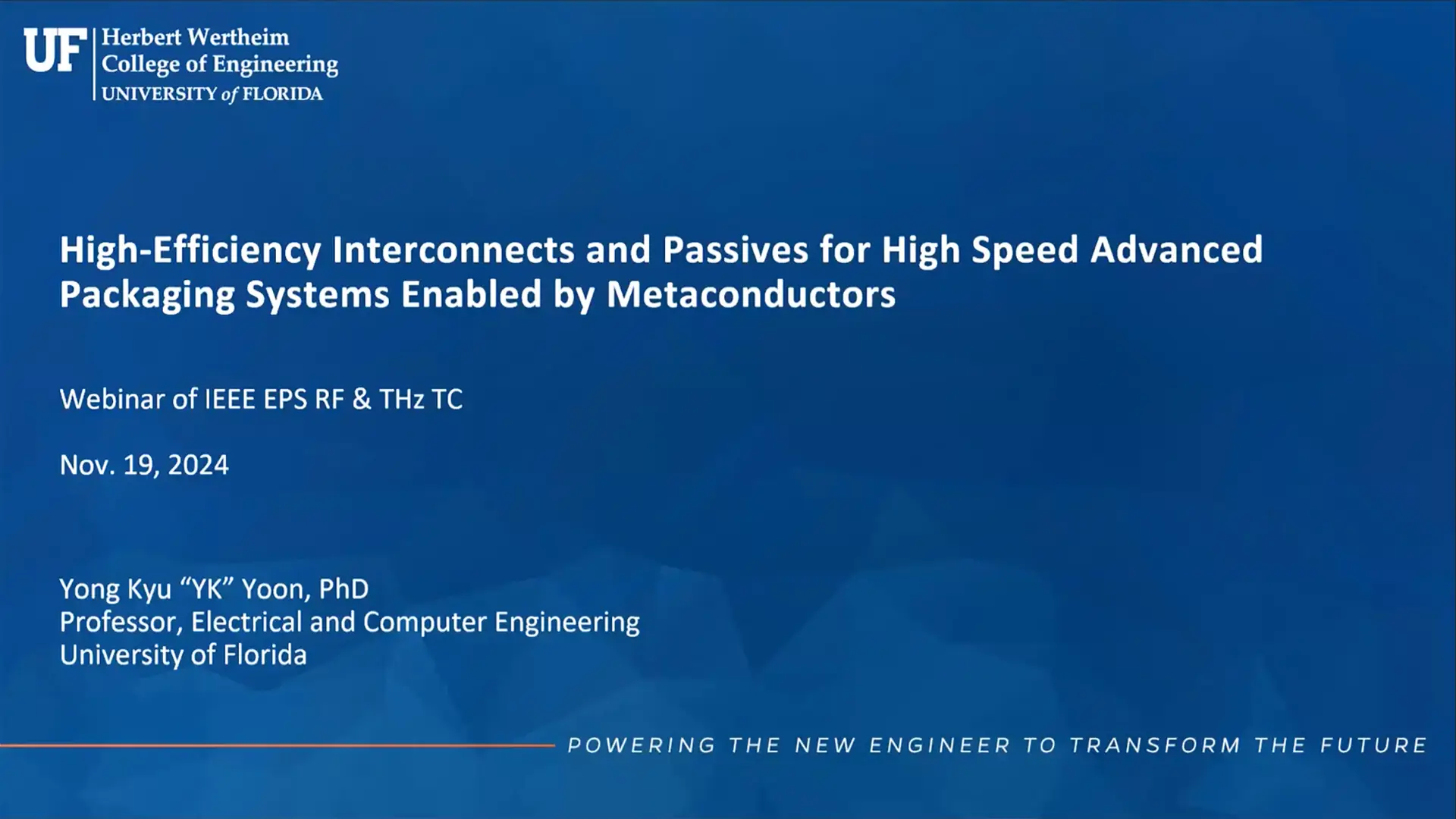 High-Efficiency Interconnects and Passives for High-Speed Advanced Packaging Systems Enabled by Metaconductors