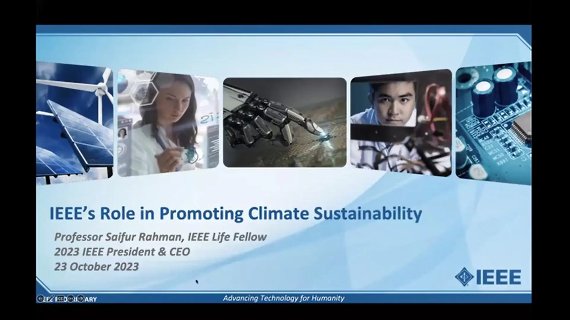 IEEE OFCCT 2023: Panel 1.1: What IEEE Is Doing About Climate Change