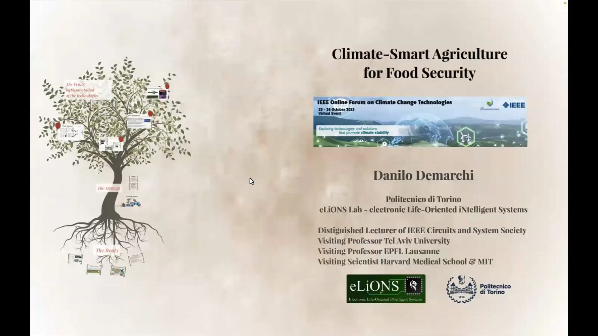 IEEE OFCCT 2023: Keynote 2.4: Climate-Smart Agriculture for Food Security