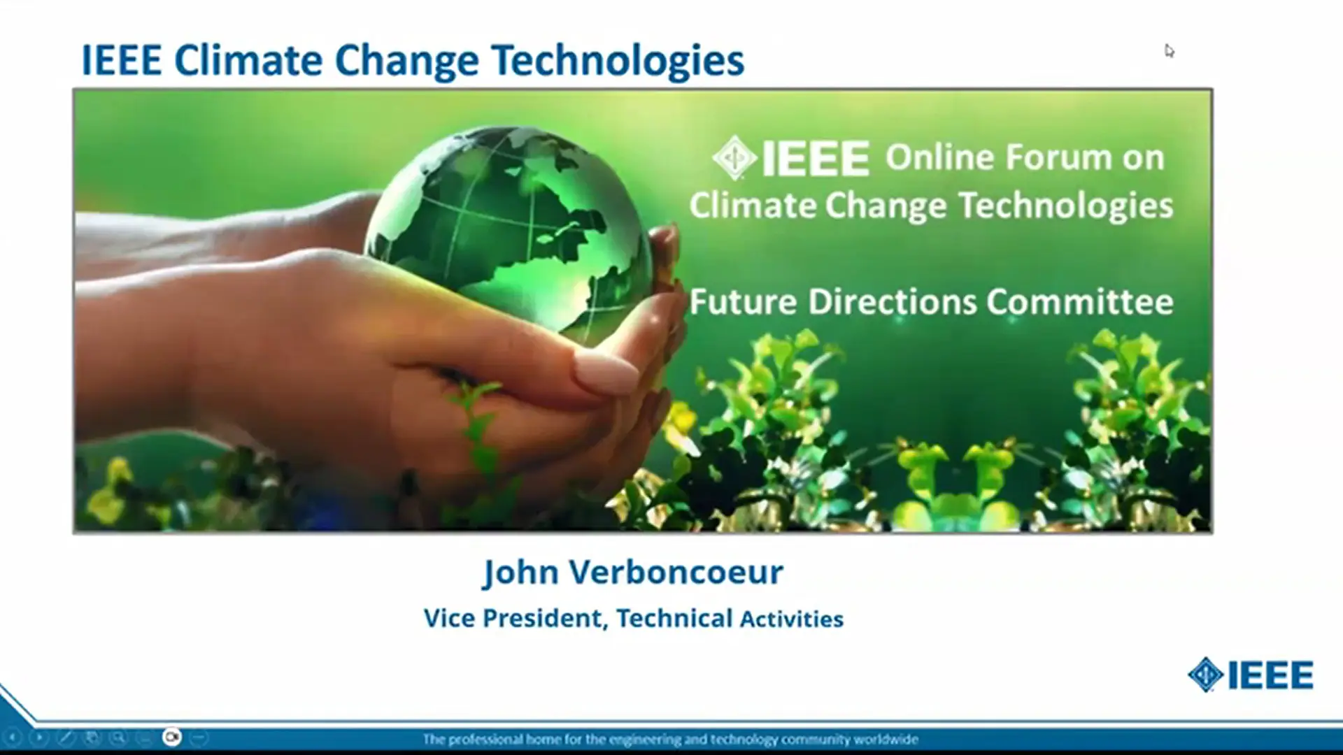 IEEE OFCCT 2023: Keynote 3.1: The Importance of Climate Change Technologies