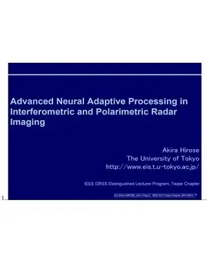 Advanced Neural Adaptive Processing in Interferometric and Polarimetric Radar Imaging