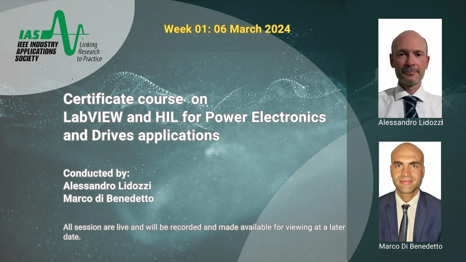Week 01: Certificate Course on LabVIEW and HIL for Power Electronics and Drives Applications