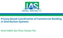 Privacy Based Coordination of Commercial Building in Distribution Systems