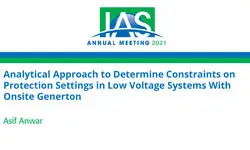 Analytical Approach to Determine Constraints on Protection Settings in Low Voltage Systems With Onsite Generton