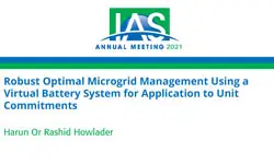 Robust Optimal Microgrid Management Using a Virtual Battery System for Application to Unit Commitments