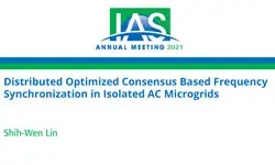 Distributed Optimized Consensus Based Frequency Synchronization in Isolated AC Microgrids