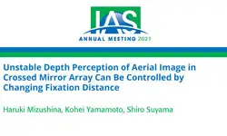Unstable Depth Perception of Aerial Image in Crossed Mirror Array Can Be Controlled by Changing Fixation Distance