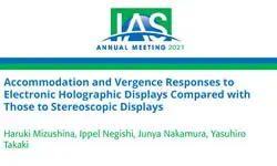 Accommodation and Vergence Responses to Electronic Holographic Displays Compared with Those to Stereoscopic Displays