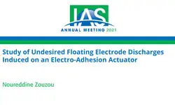 Study of Undesired Floating Electrode Discharges Induced on an Electro-Adhesion Actuator