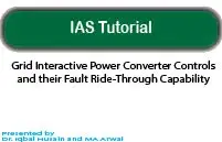 Grid Interactive Power Converter Controls and their Fault Ride-Through Capability