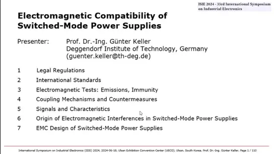 Tutorial #1 - Electromagnetic Compatibility of Switched-Mode Power Supplies