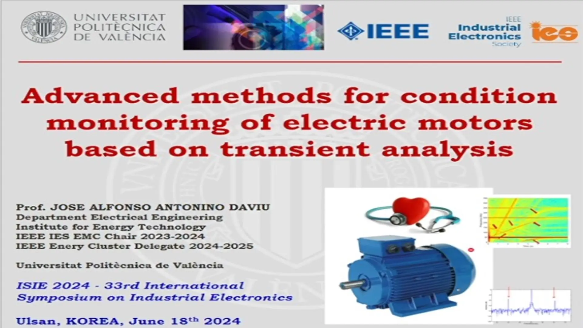 Tutorial #2 - Advanced Methods for Condition Monitoring of Electric Motors Based on Transient Analysis