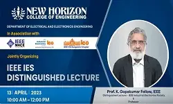IEEE IES SBC  New Horizon College of Engineering Distiguished Lecture Program