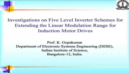 Increasing the Linear Modulation Range to the Base Sped for an Inverter Fed IM Drive