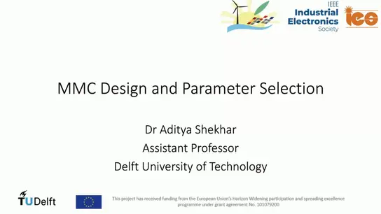C1: MMC Design and Parameter Selection Video