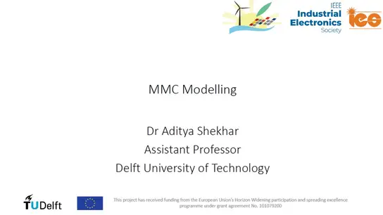 C1: MMC Modelling: Part 2 Slides