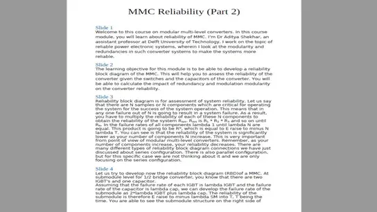 C1: MMC Reliability: Part 2 Transcript