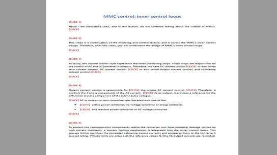C2: MMC: Modeling and Control: Part 3 Transcript