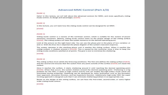 C2: MMC Advanced Control Approaches: Part 2 Transcript