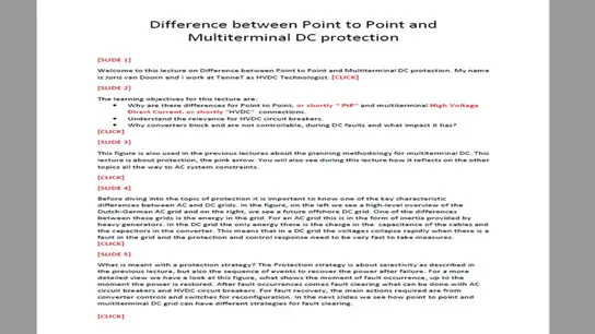 C3: Difference Between Point to Point and Multiterminal DC Protection:Part 3 Transcript