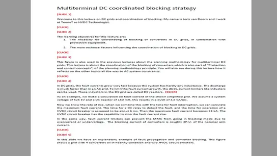 C3: DC Grids and Coordination of Blocking: Part 4 Transcript