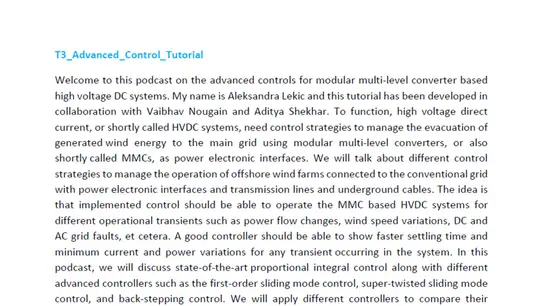 T3: Advanced Control RSCAD Transcript