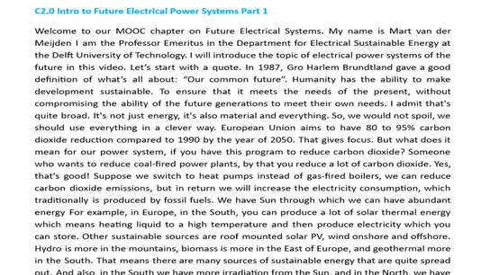 C2: Electrical Power Systems of the Future Part 1 Transcript