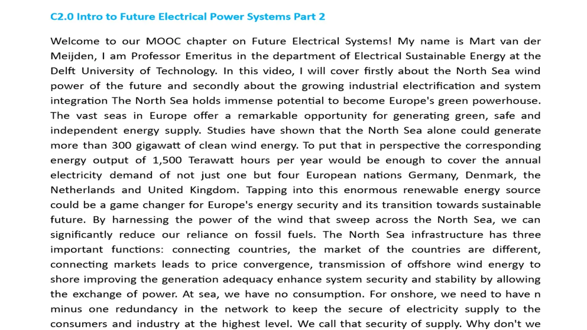 C2: Electrical Power Systems of the Future Part 2 Transcript