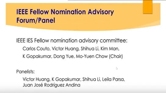 IEEE Fellow Nomination Advisory Forum/Panel