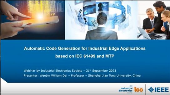 Automatic Code Generation for Industrial Edge Applications Based on IEC 61499 and MTP