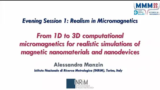 XA: Evening Session 1- Realism in Micromagnetics