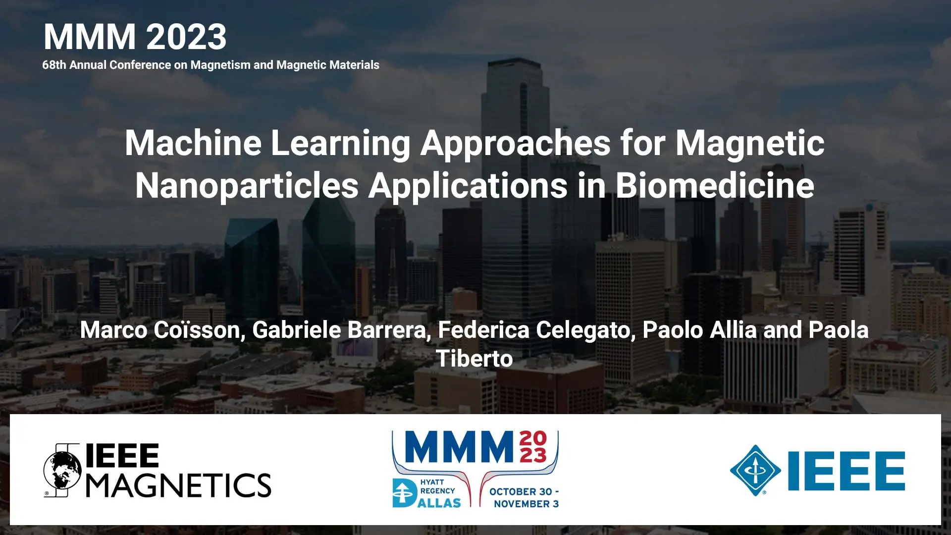 AD-10: Machine Learning Approaches for Magnetic Nanoparticles Applications in Biomedicine