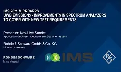 UWB Emissions-Improvements in Spectrum Analyzers to Cover with New Test Requirements Slides