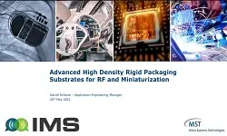 Advanced High Density Rigid Packaging Substrates for RF and Miniaturization Video